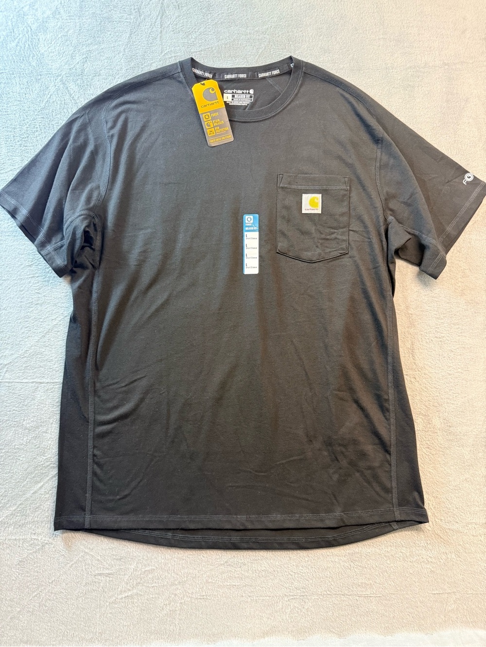 Carhartt - Black Short-Sleeve Force Relaxed Fit Pocket Tee